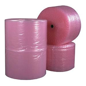 Pink Anti-Static Bubble Wrap 0.5″ - 24″ x 250′ (perforated every