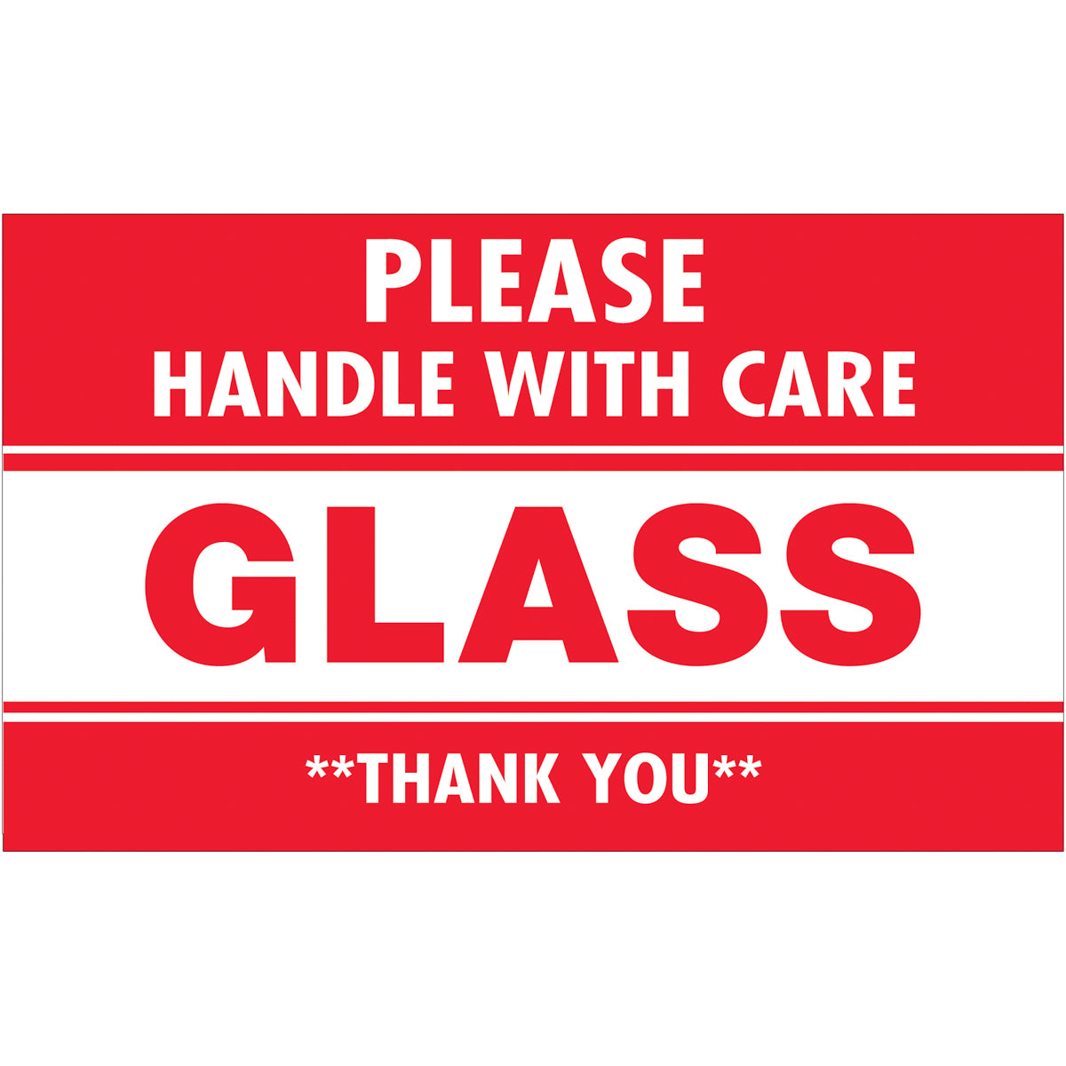 Please Handle With Care / Fragile / Thank You Labels, 3 x 5