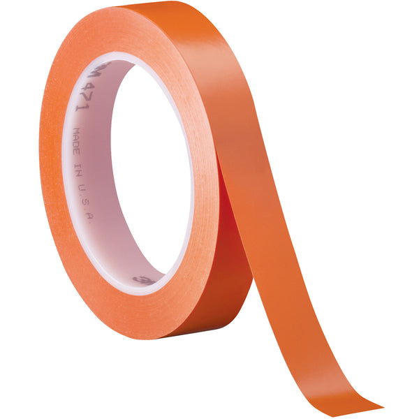 3/4" x 36 yds. Orange 3M 471 Vinyl Tape 3/Case