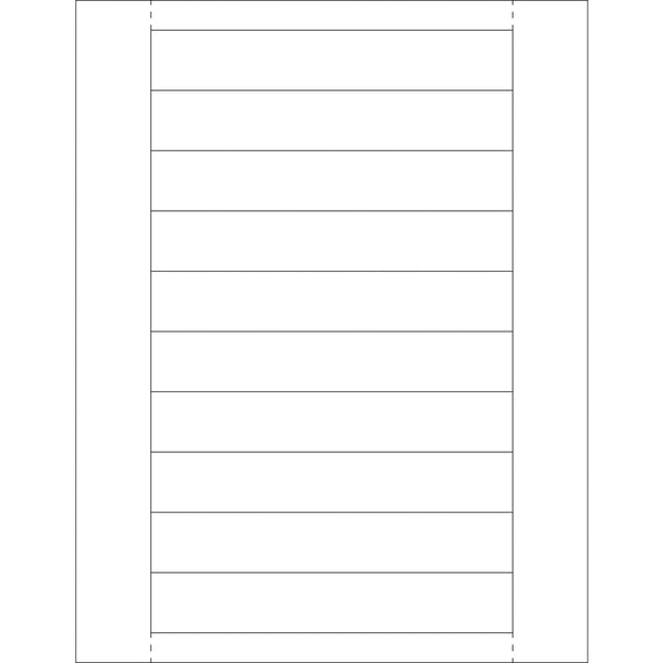 1 x 6 Plastic Label Holder Insert Cards 500/Case