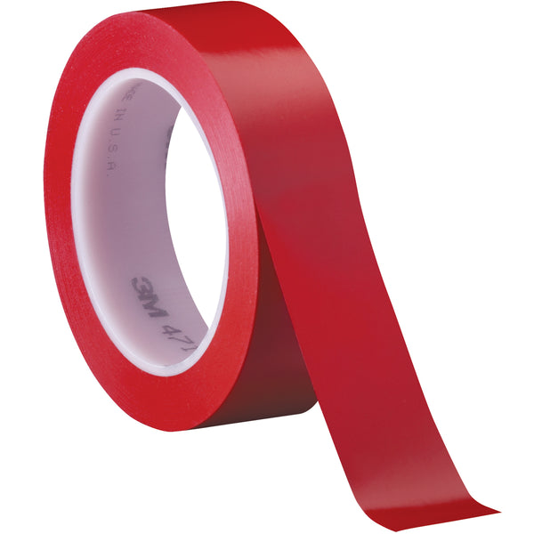 1" x 36 yds. Red 3M 471 Vinyl Tape 3/Case