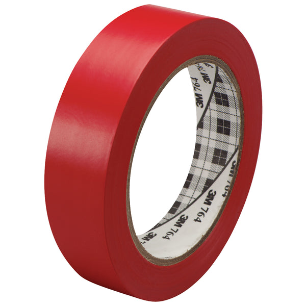 1" x 36 yds. Red 3M 764 Vinyl Tape 6/Case