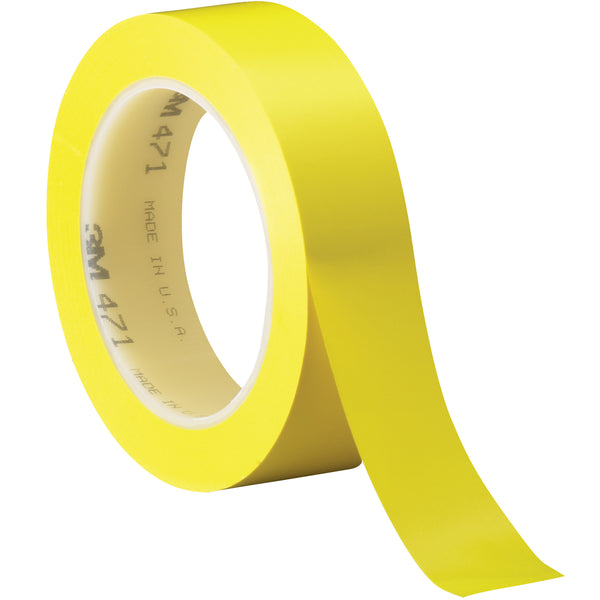 1" x 36 yds. Yellow 3M 471 Vinyl Tape 6/Case