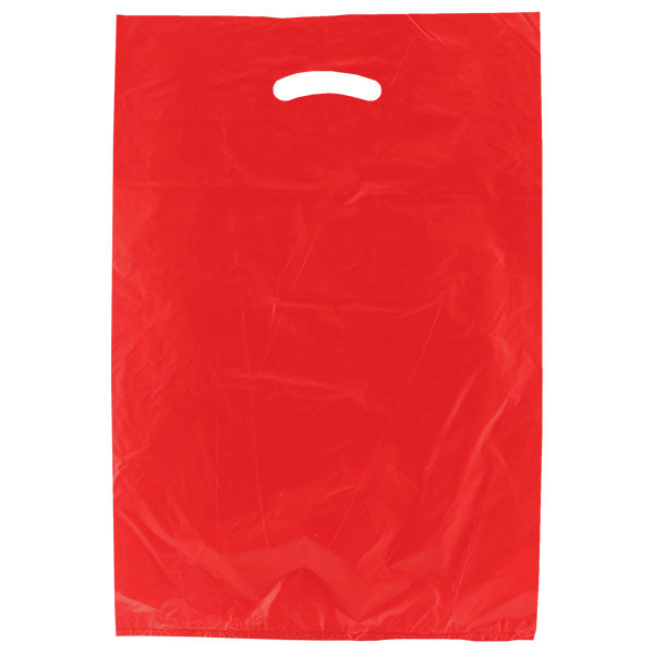 13 x 3 x 21 Red Hi-Density Gusseted Merchandise Bags (.70 mil thickness)