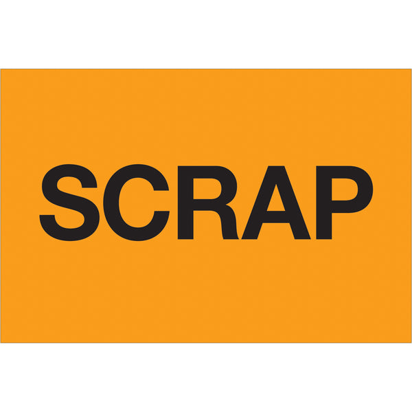 2 x 3" - "Scrap" (Fluorescent Orange) Labels 500/Roll