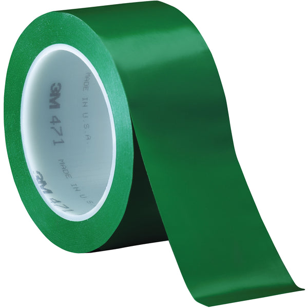 2" x 36 yds. Green 3M 471 Vinyl Tape 3/Case