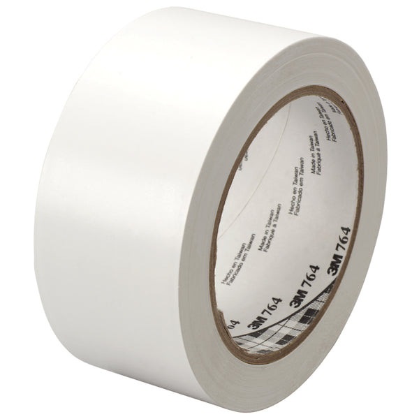 2" x 36 yds. White 3M 764 Vinyl Tape 6/Case