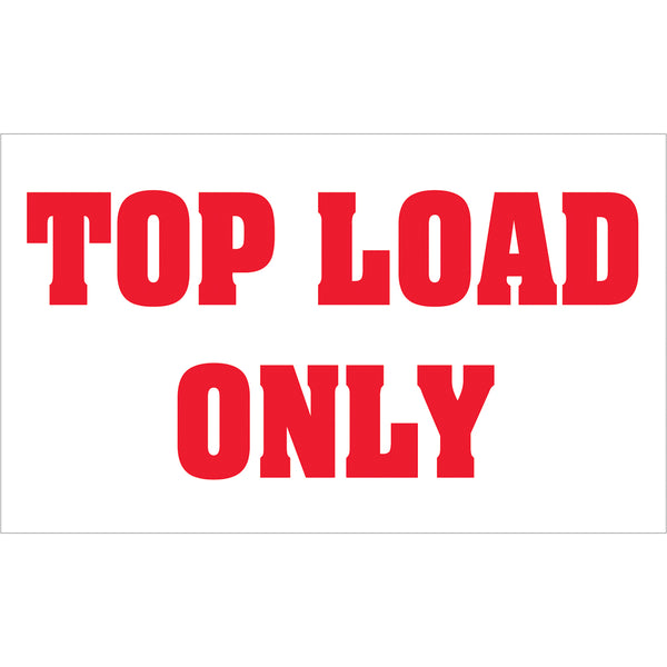 3 x 5" - "Top Load Only" Labels 500/Roll