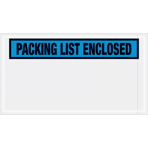 5-1/2 x 10 Packing List Enclosed Envelopes (Panel Face) - BLUE 1000/Case