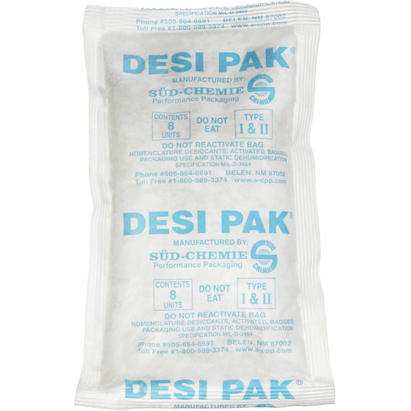 5 x 8 x 1 1/8" Tyvek Clay Desiccants - 34 Gallon Drum 300/Pail