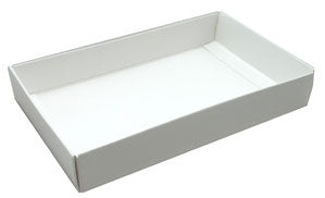 7 x 4-3/8 x 1-1/8 White 1/2 lb. Rectangular Candy Box BASE 250/Case