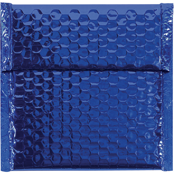 6 x 6 1/4 Blue Metallic Bubble Mailers 72/Case
