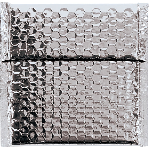 6 x 6 1/4 Silver Metallic Bubble Mailers 72/Case