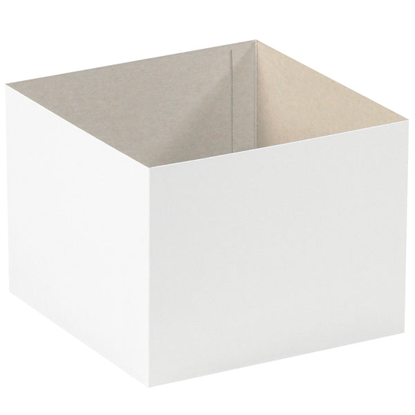 8 x 8 x 6 White Deluxe Gift Box Bottoms 50/Case