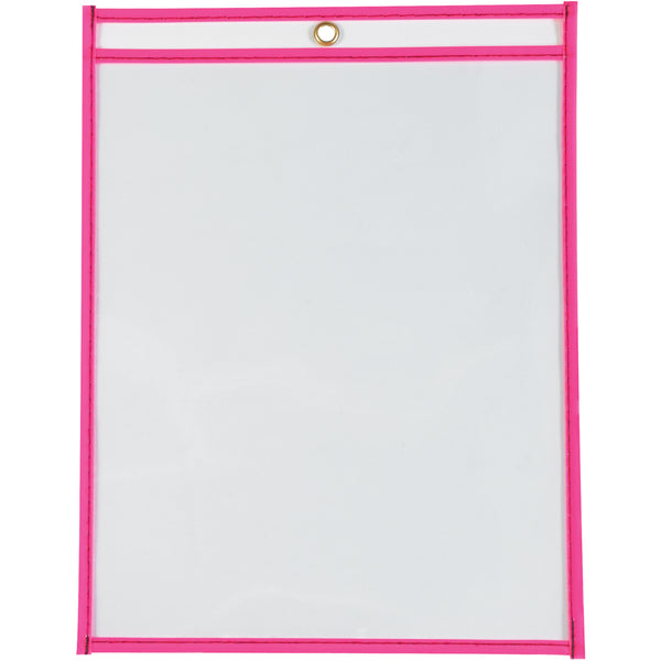 9 x 12 Neon Pink Job Ticket Holders 15/Case