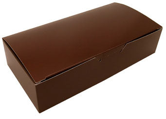 9 x 4-1/2 x 2 (2 lb.) Brown 1 Piece Candy Boxes 250/Case