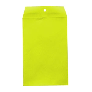 Neon Lime 6"x9" Non-Clasp Envelopes 25/Pack