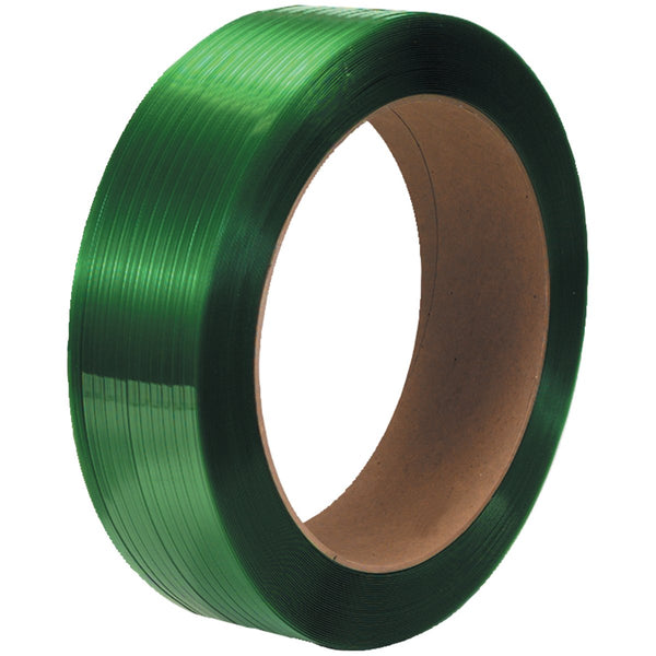 1/2" x .020 600# (16x6) Polyester Strap 9000 Feet GREEN