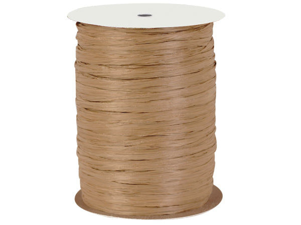 Natural Brown Kraft Wraphia Ribbon 100 yds